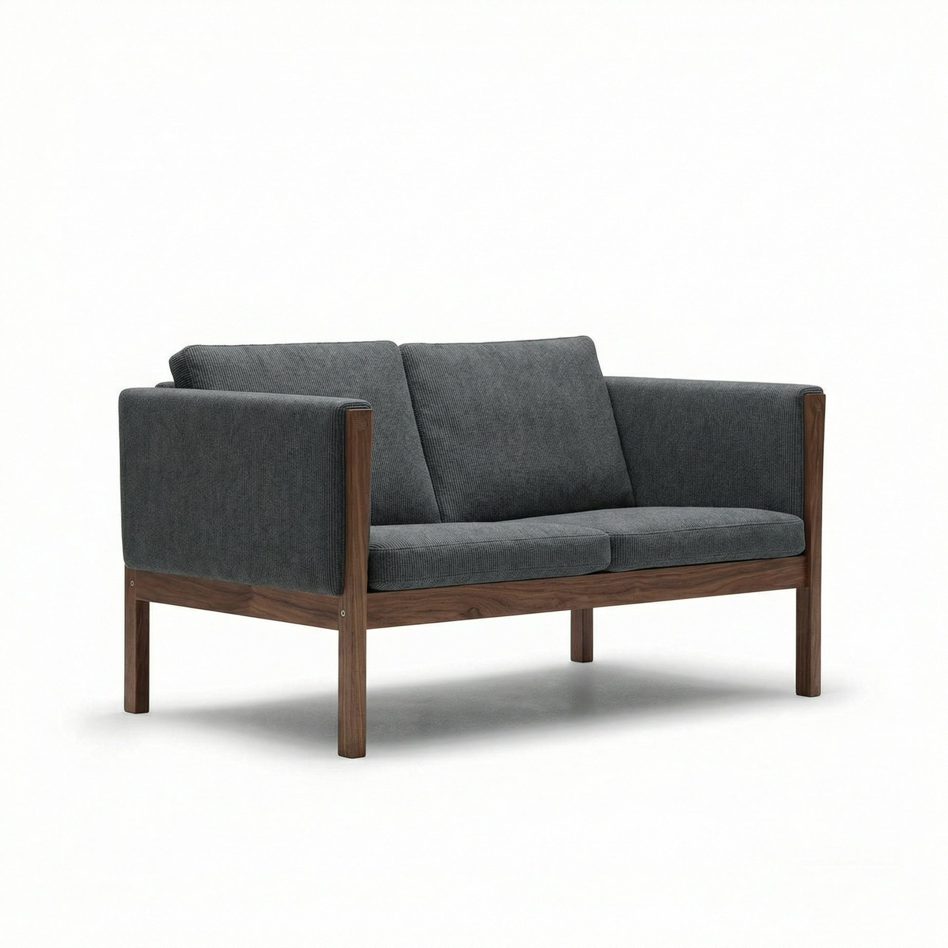 CH162 2 Seat Sofa | Remix Fabric 173 Dark Grey - Generated