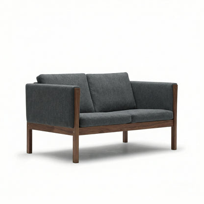 CH162 2 Seat Sofa | Remix Fabric 173 Dark Grey - Generated