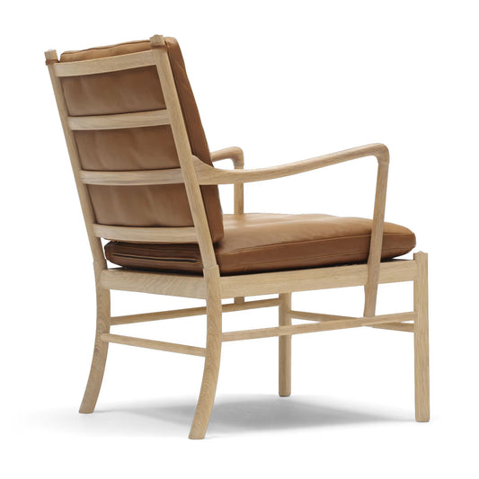 OW149 Colonial Chair | Thor 307 Cognac Leather Seat and Back