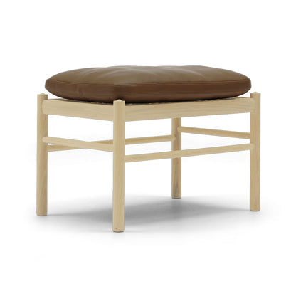 OW149F Colonial Footstool | Thor 307 Cognac Leather Cushion