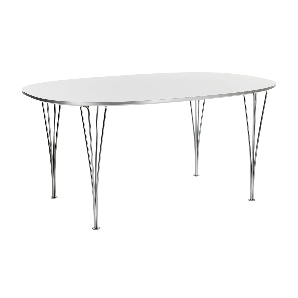 Superellipse Dining Table | White Laminate Top