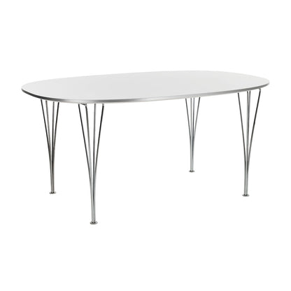 Superellipse Dining Table | White Laminate Top