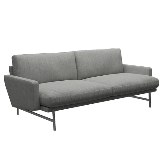 Lissoni 2 Seat Sofa PL112 | Light Grey 123 Remix Upholstery