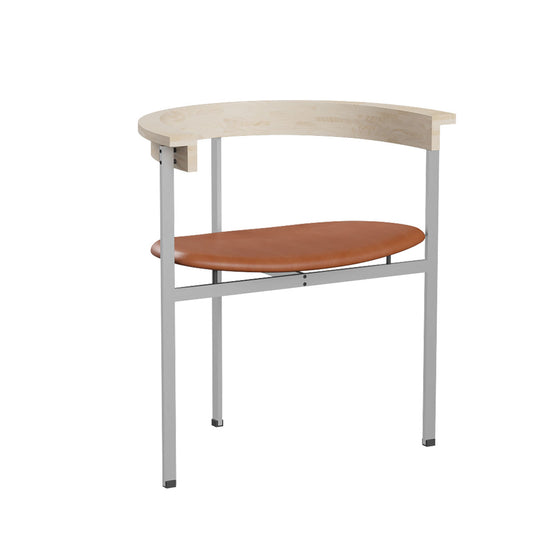 PK11 Chair | Classic Walnut Leather Seat