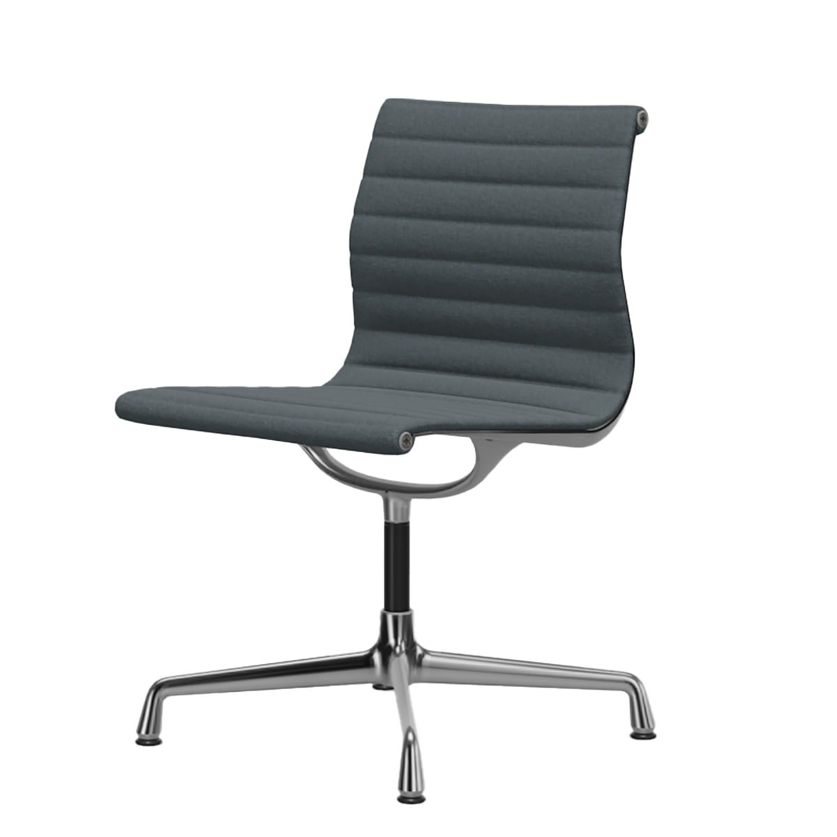 Aluminium Group EA 101 Chair | Ice Blue/Moor Brown 82 Hopsak Upholstery