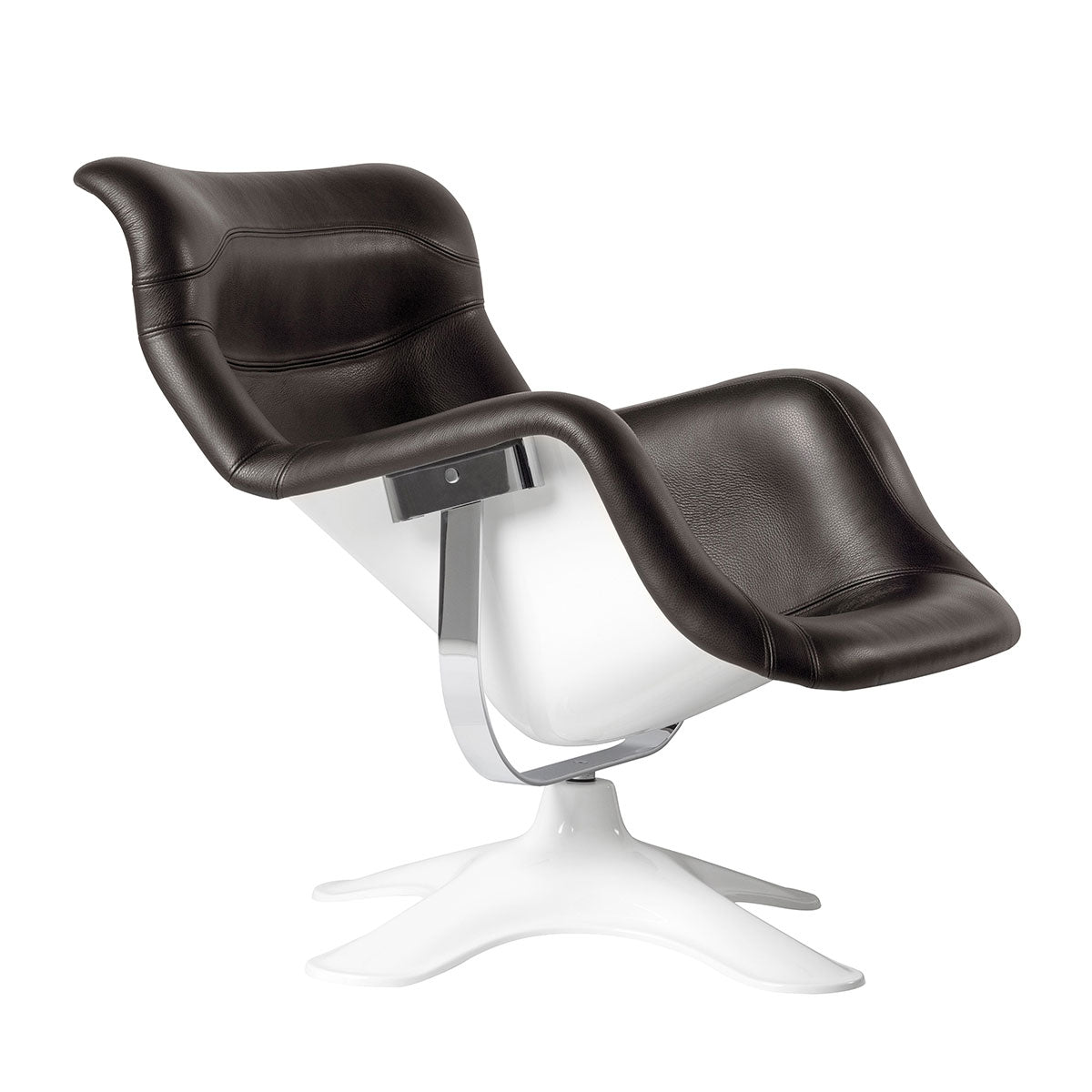Karuselli Lounge Chair | Dark Brown Prestige Leather