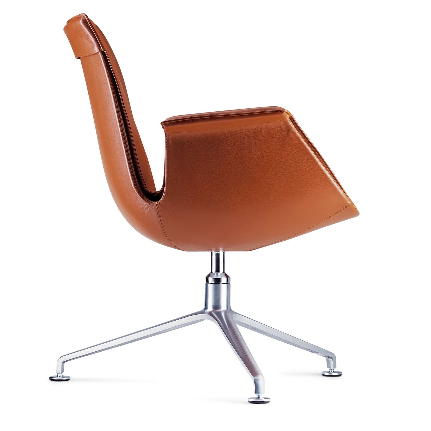 FK Lounge Bucket Chair | Cognac Ellen 1225 Leather Full Upholstery