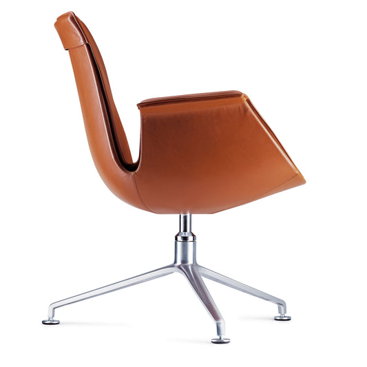 FK Lounge Bucket Chair | Cognac Ellen 1225 Leather Full Upholstery