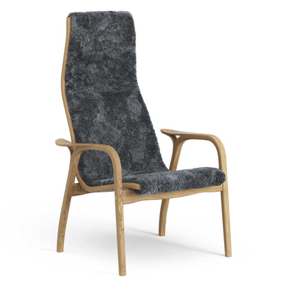 Lamino High Back Chair | Sheepskin Charcoal