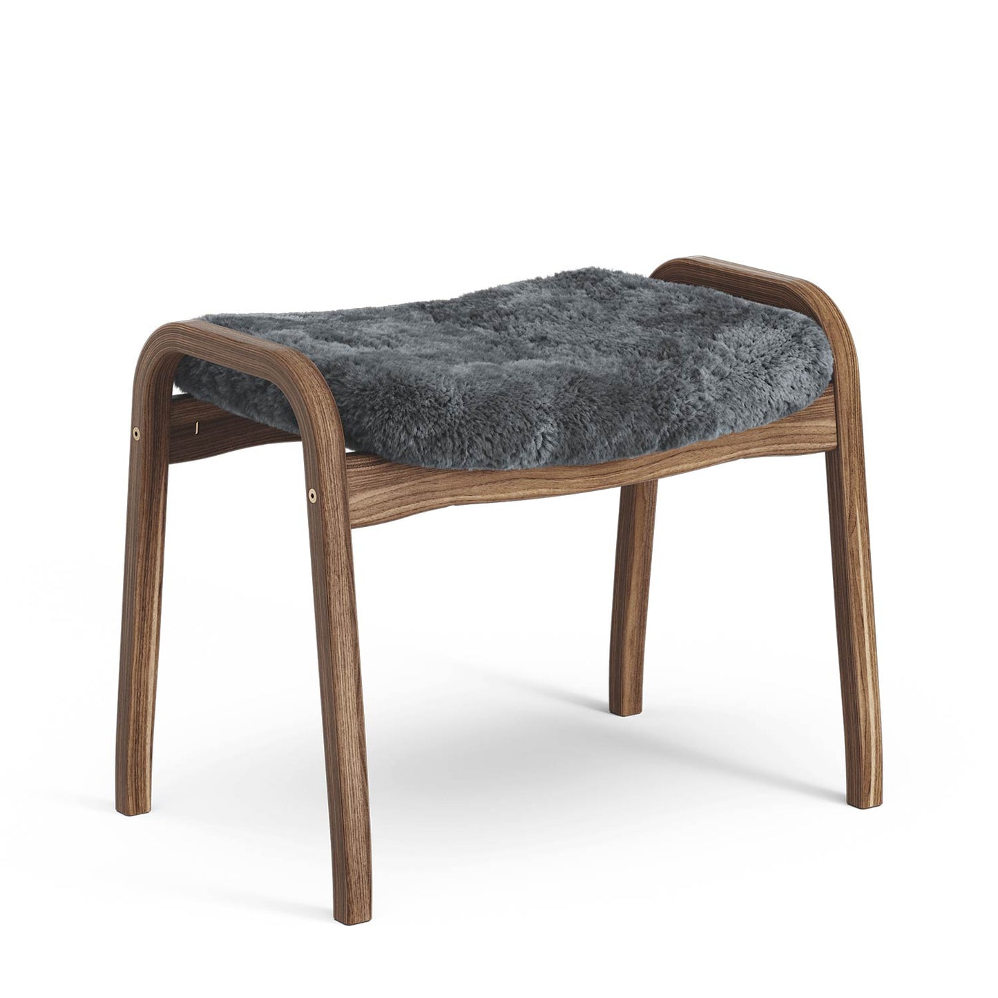 Lamino Footstool | Sheepskin Charcoal