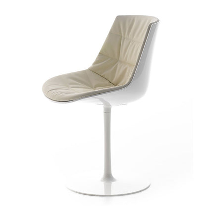 Flow Chair Pedestal Base | White Shell on Pedestal Base