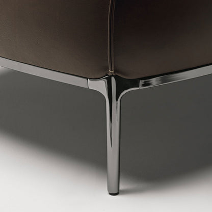 Archibald Armchair | Dark Brown Leather Upholstery Soul Ray