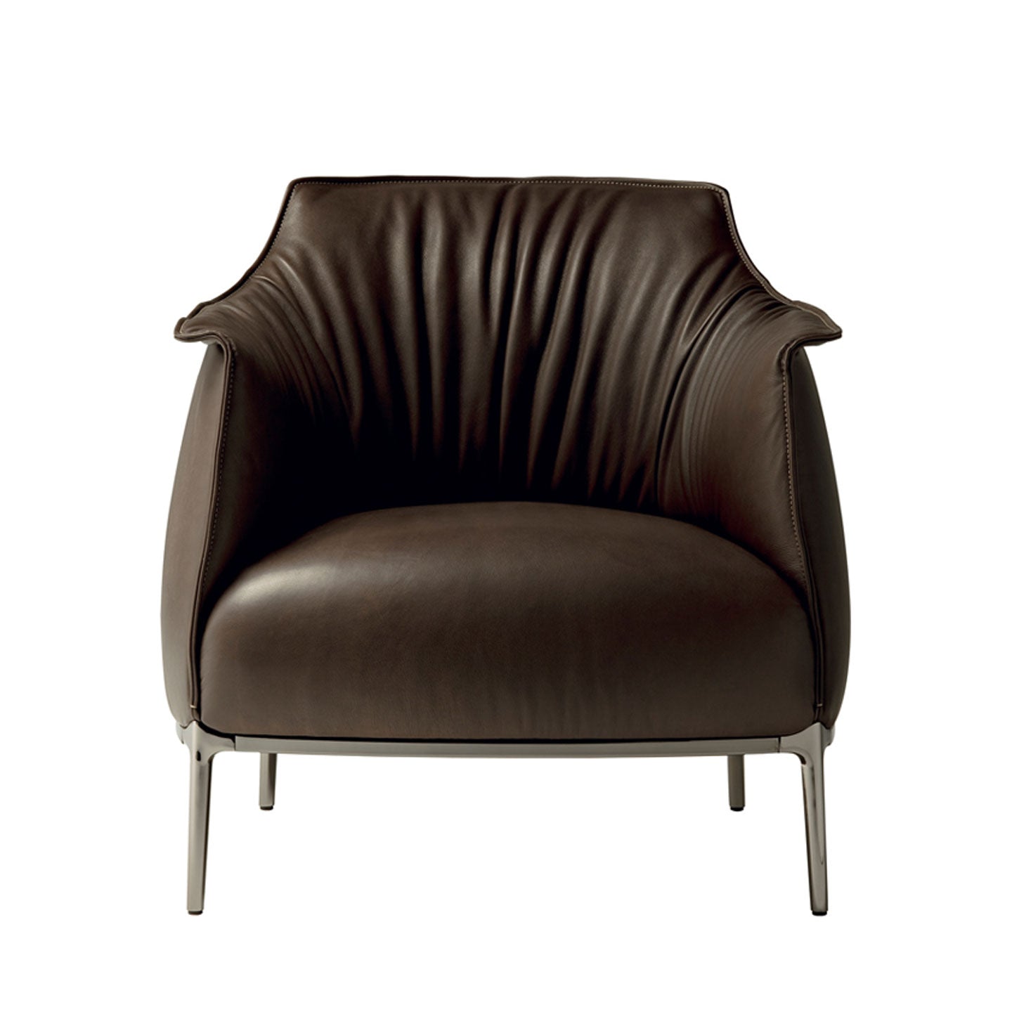 Archibald Armchair | Dark Brown Leather Upholstery Soul Ray