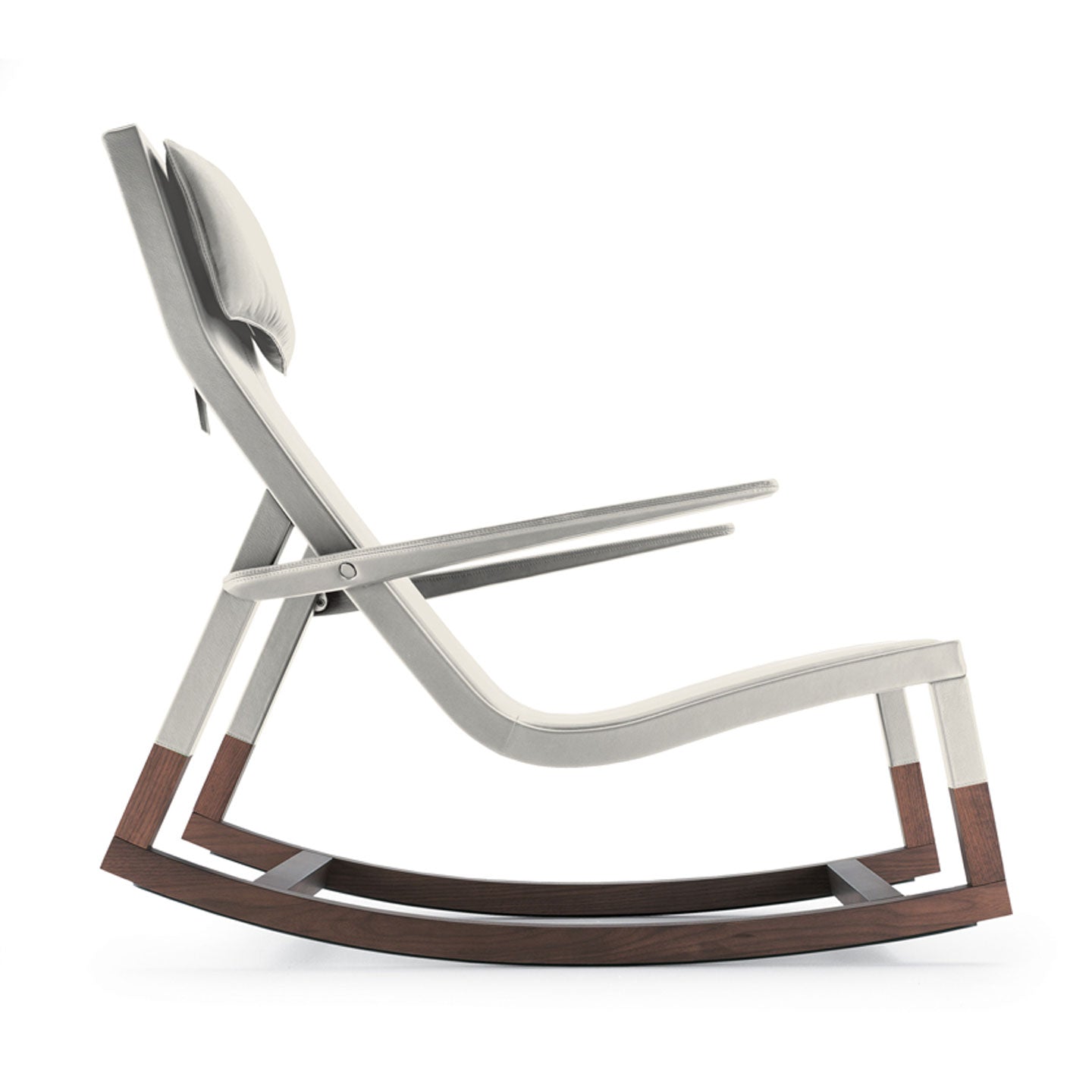 Don'do Rocking Chair | Ivory Leather 01 Avorio