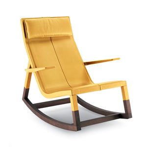Don'do Rocking Chair | Beige Leather Creta 53