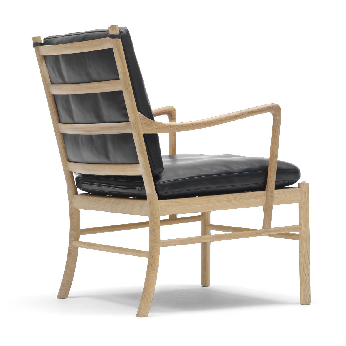 OW149 Colonial Chair | Thor 301 Black Leather Seat and Back