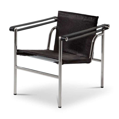1 Fauteuil a Dossier Basculant | Black Hairyskin Seat