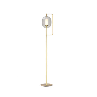 Lantern Medium Floor Lamp | Brass