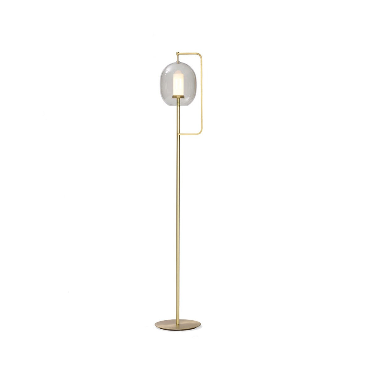 Lantern Medium Floor Lamp | Brass