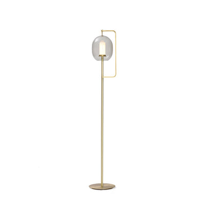 Lantern Medium Floor Lamp | Brass