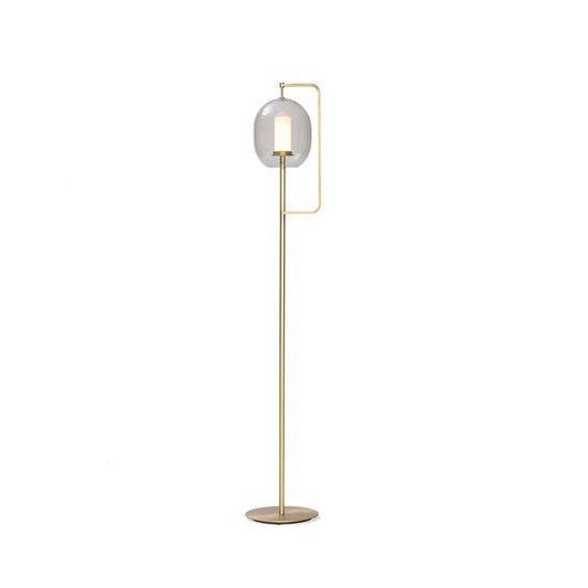 Lantern Medium Floor Lamp | Brass