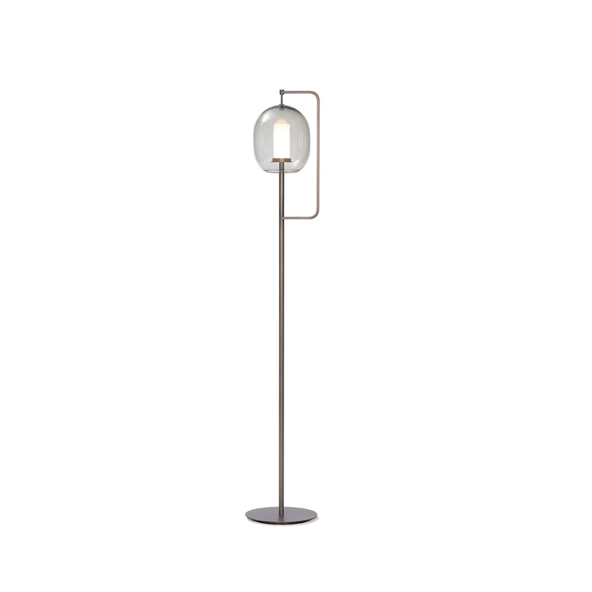 Lantern Medium Floor Lamp | Burnished Brass