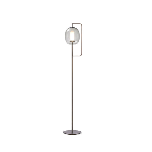 Lantern Medium Floor Lamp | Burnished Brass