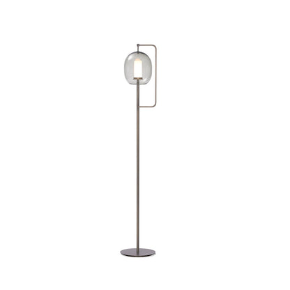 Lantern Medium Floor Lamp | Burnished Brass