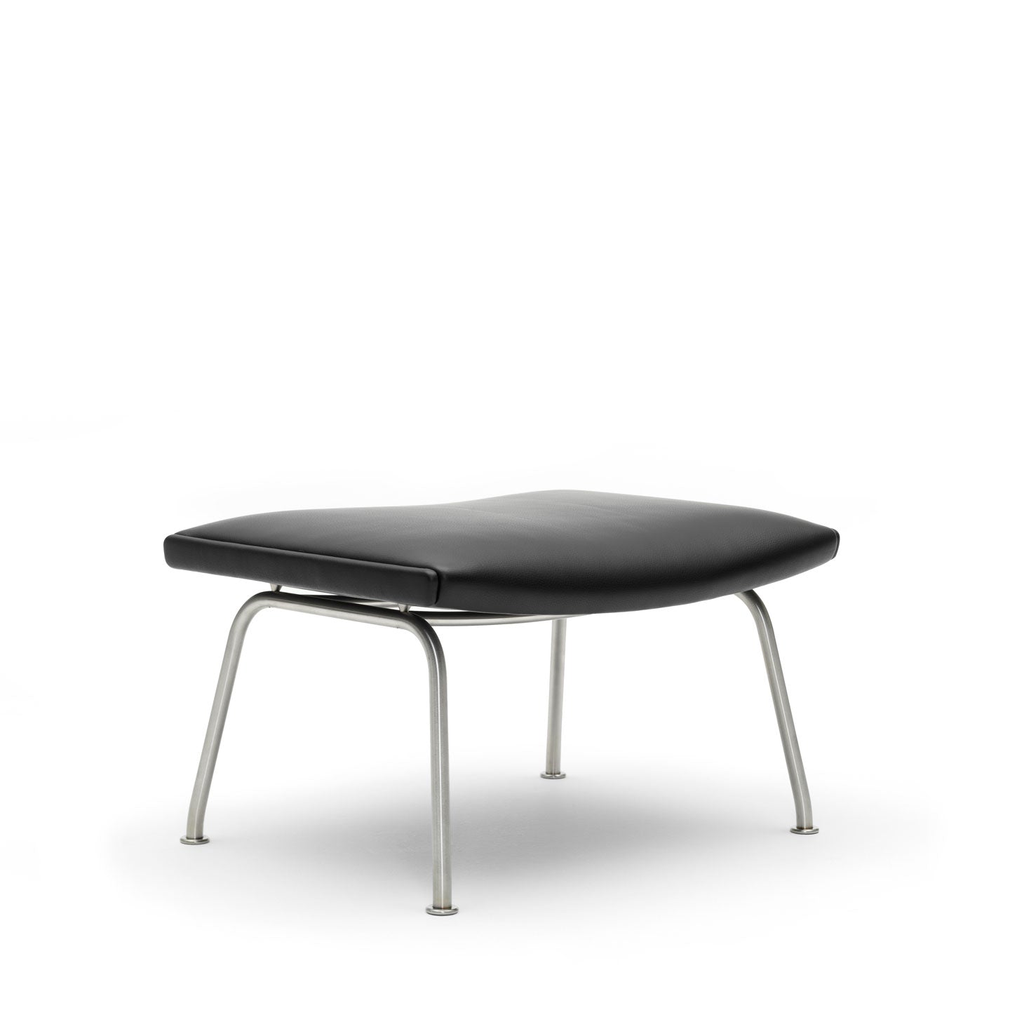 CH446 Footstool | Leather Thor 301 Black