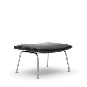 CH446 Footstool | Leather Thor 301 Black