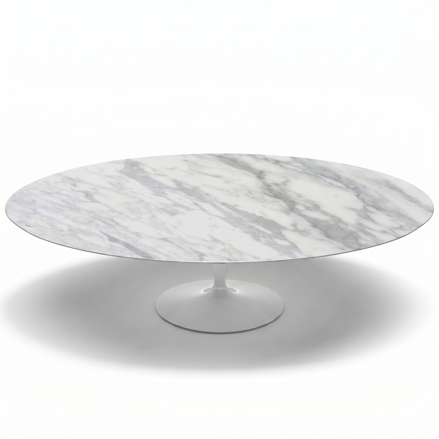 Saarinen Oval Dining Table | Grey Statuarietto Marble Top - Generated