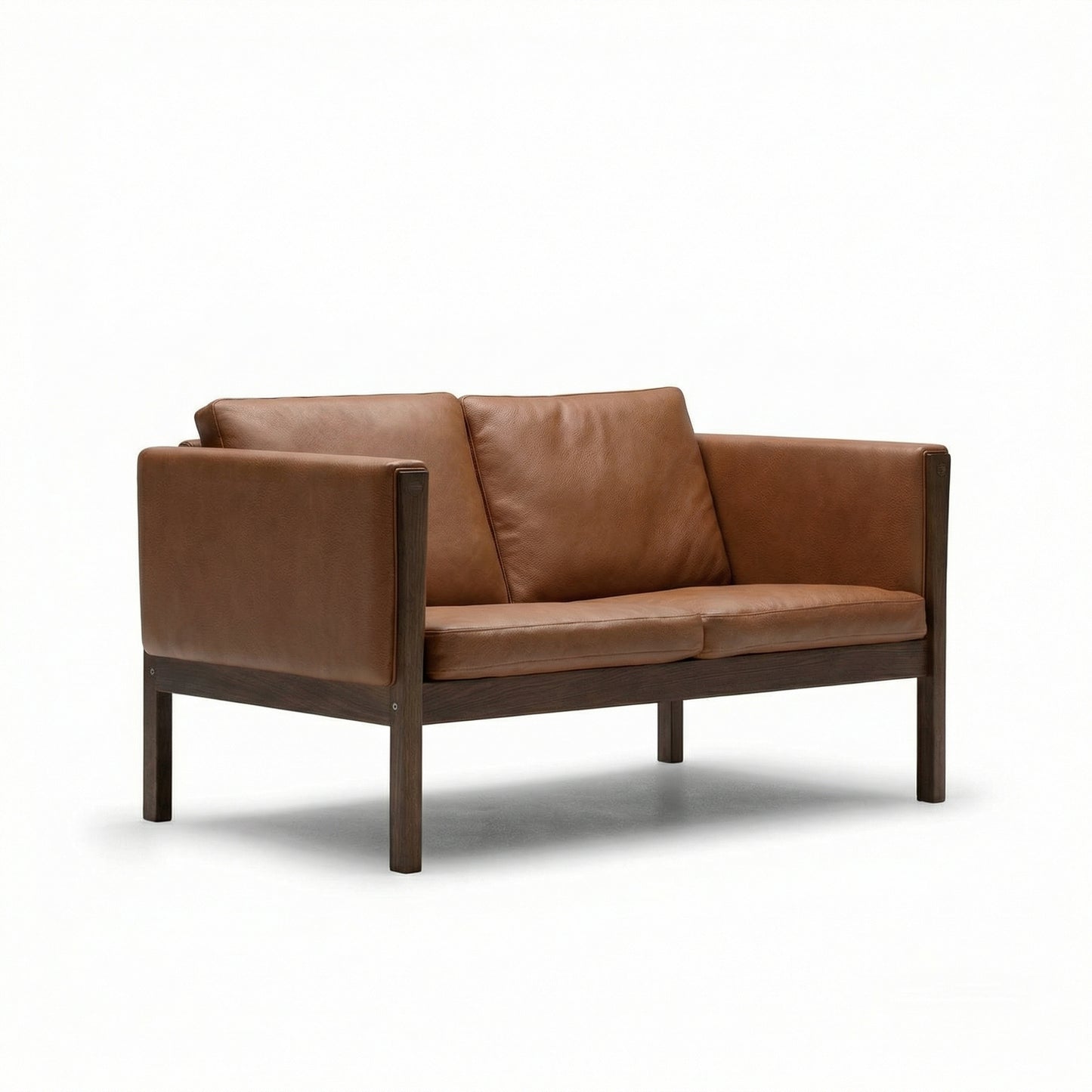 CH162 2 Seat Sofa | Leather Sif 95 Tan - Generated