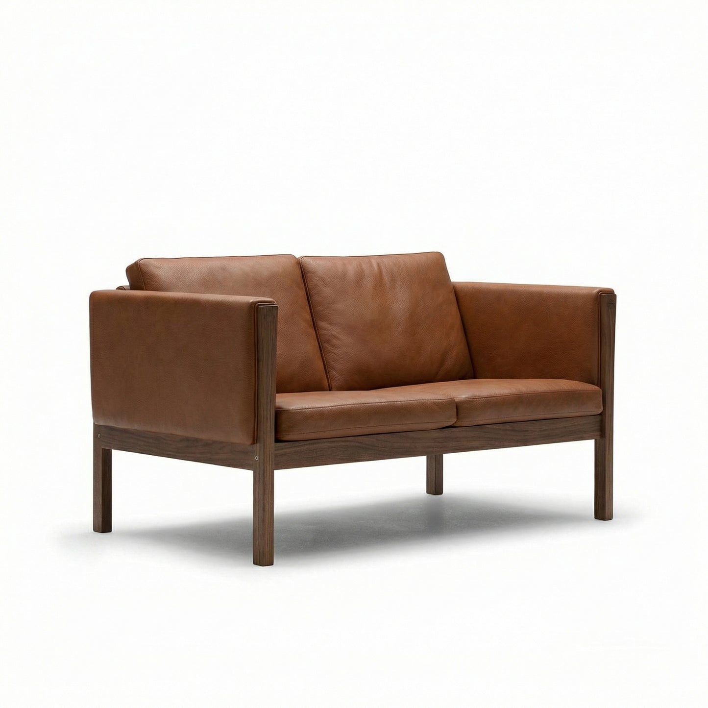 CH162 2 Seat Sofa | Leather Sif 95 Tan - Generated