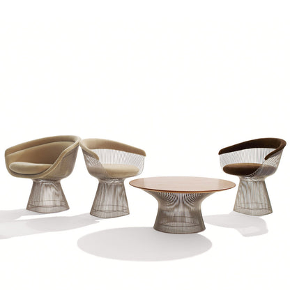 Platner Side Chair | Camel Circa Upholstered Seat