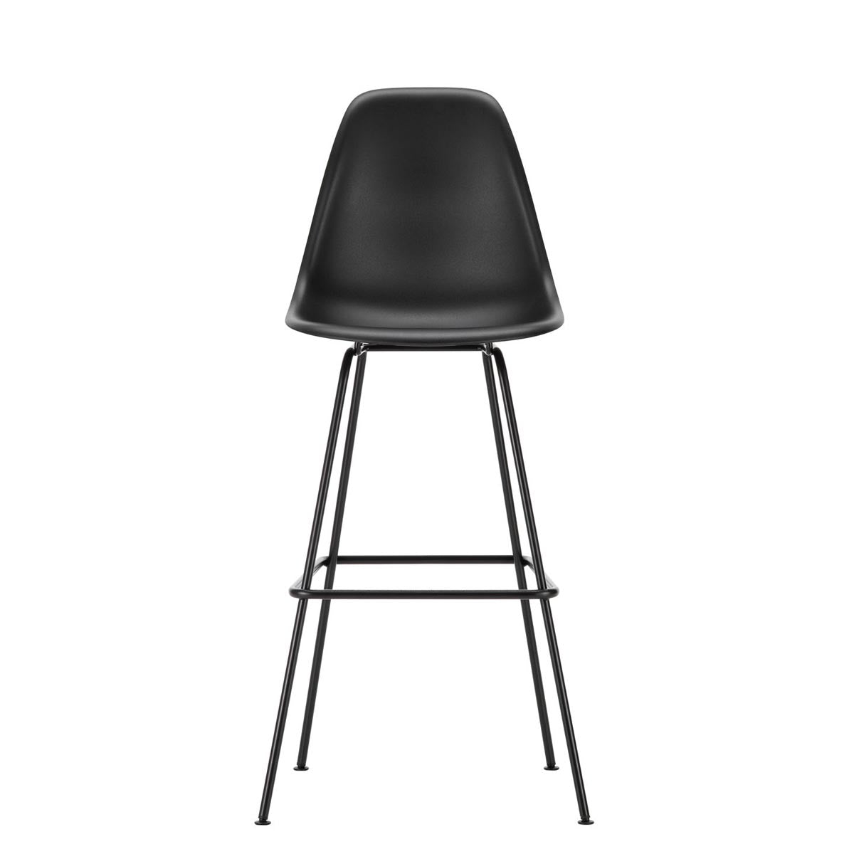 Eames Plastic Stool High | Polypropylene Seat Shell in Deep Black
