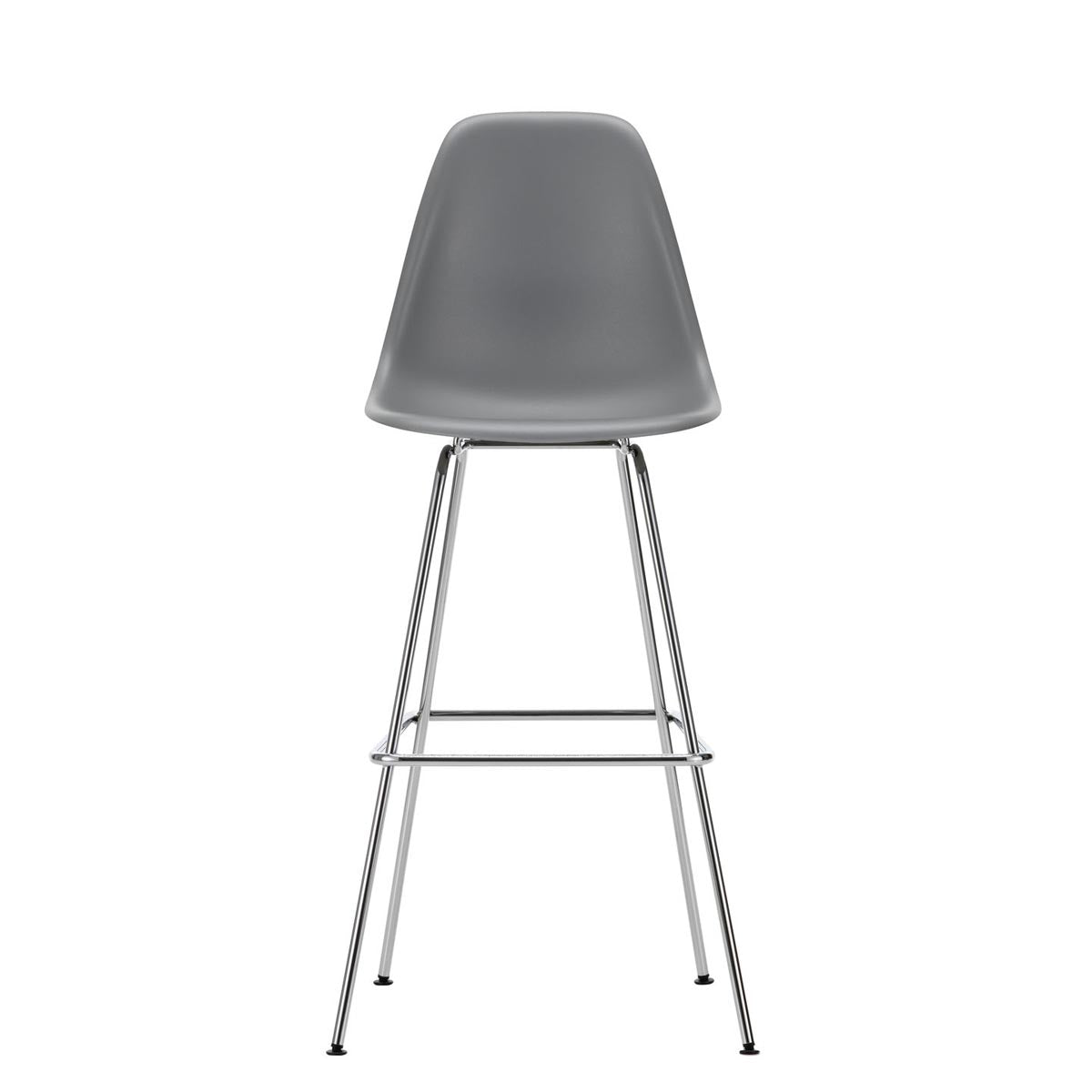 Eames Plastic Stool High | Polypropylene Seat Shell in Granite Grey