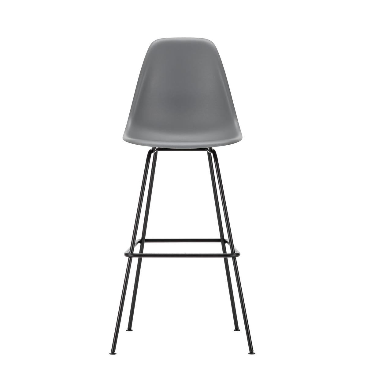 Eames Plastic Stool High | Polypropylene Seat Shell in Granite Grey