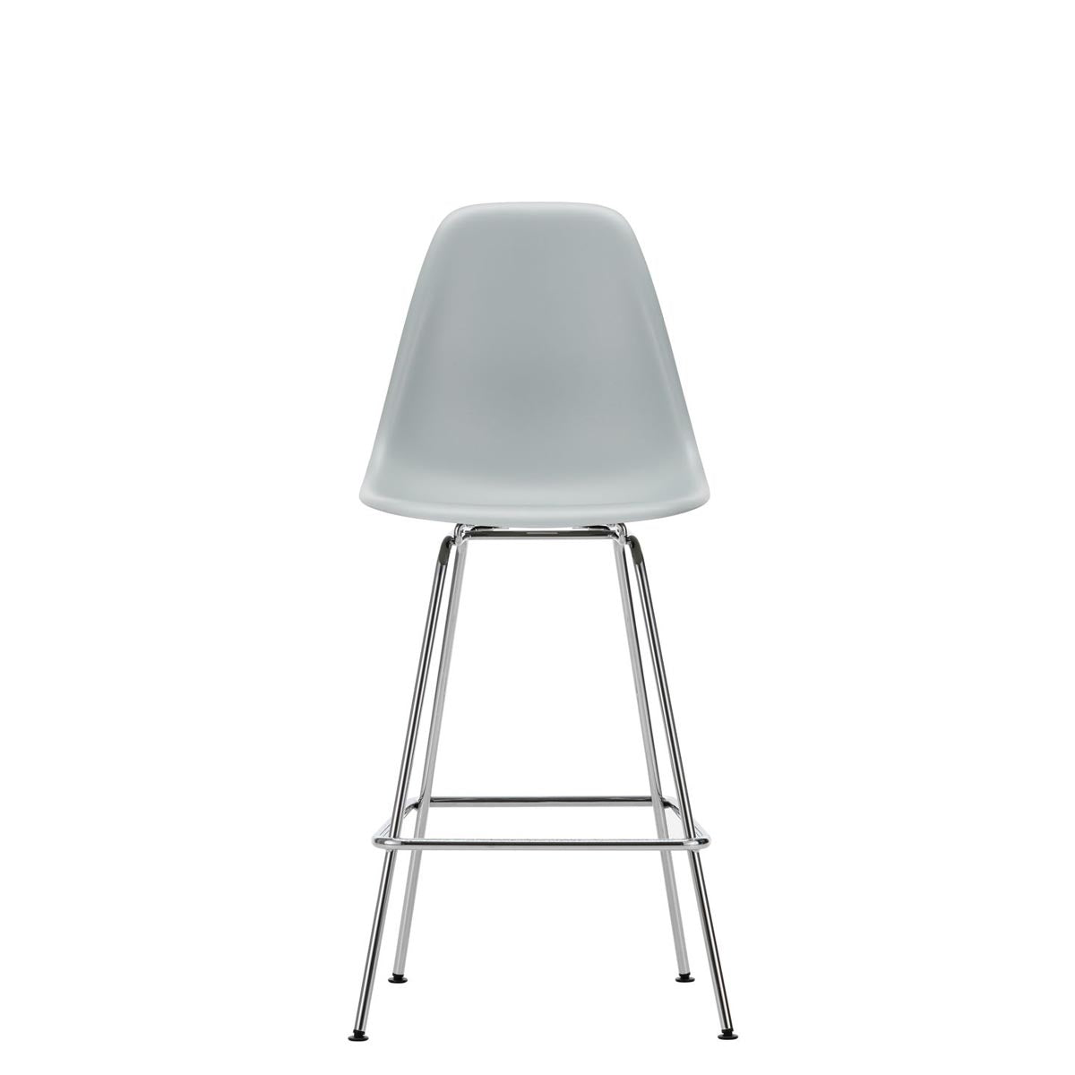 Eames Plastic Stool Medium | Polypropylene Seat Shell in Light Grey