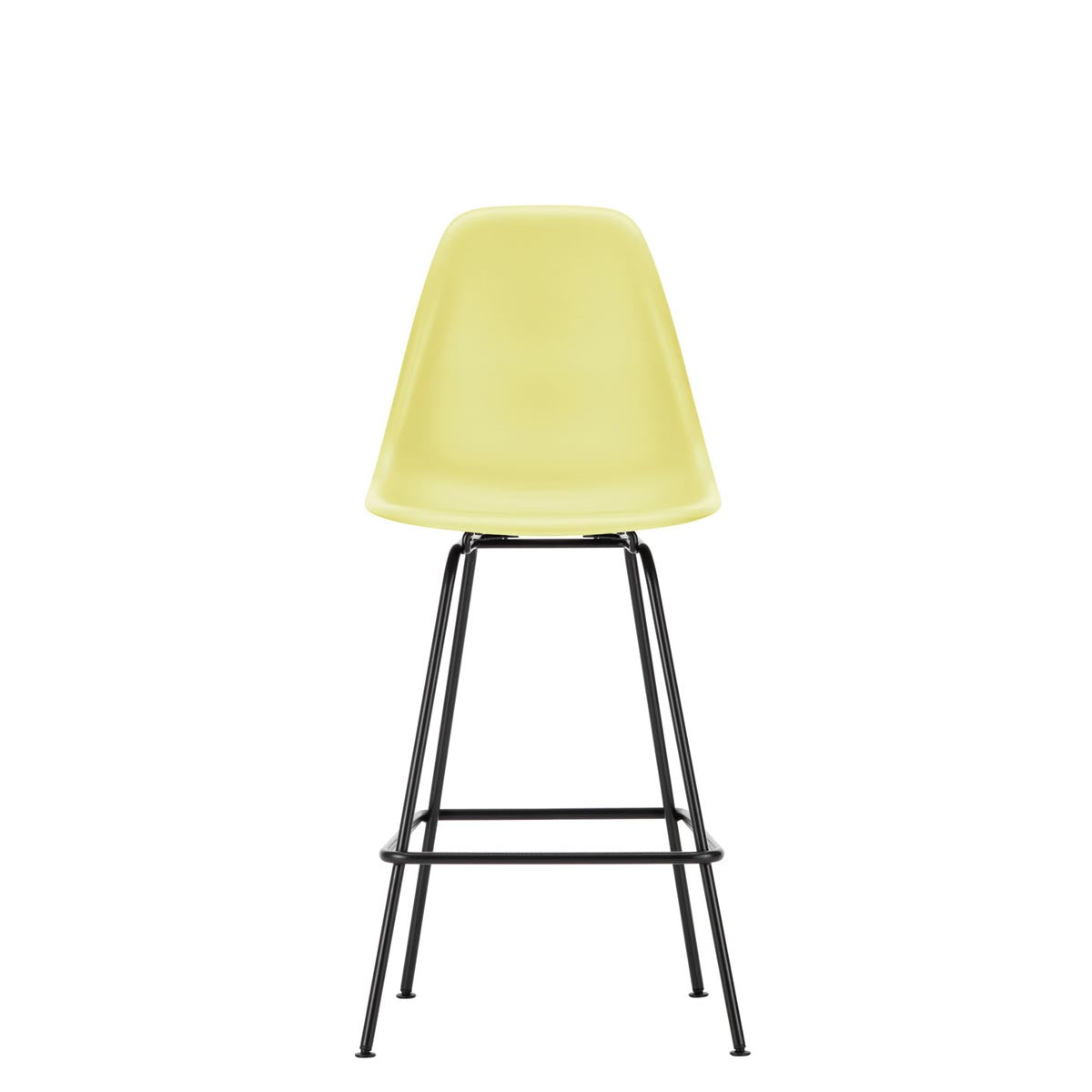 Eames Plastic Stool Medium | Polypropylene Seat Shell in Citron