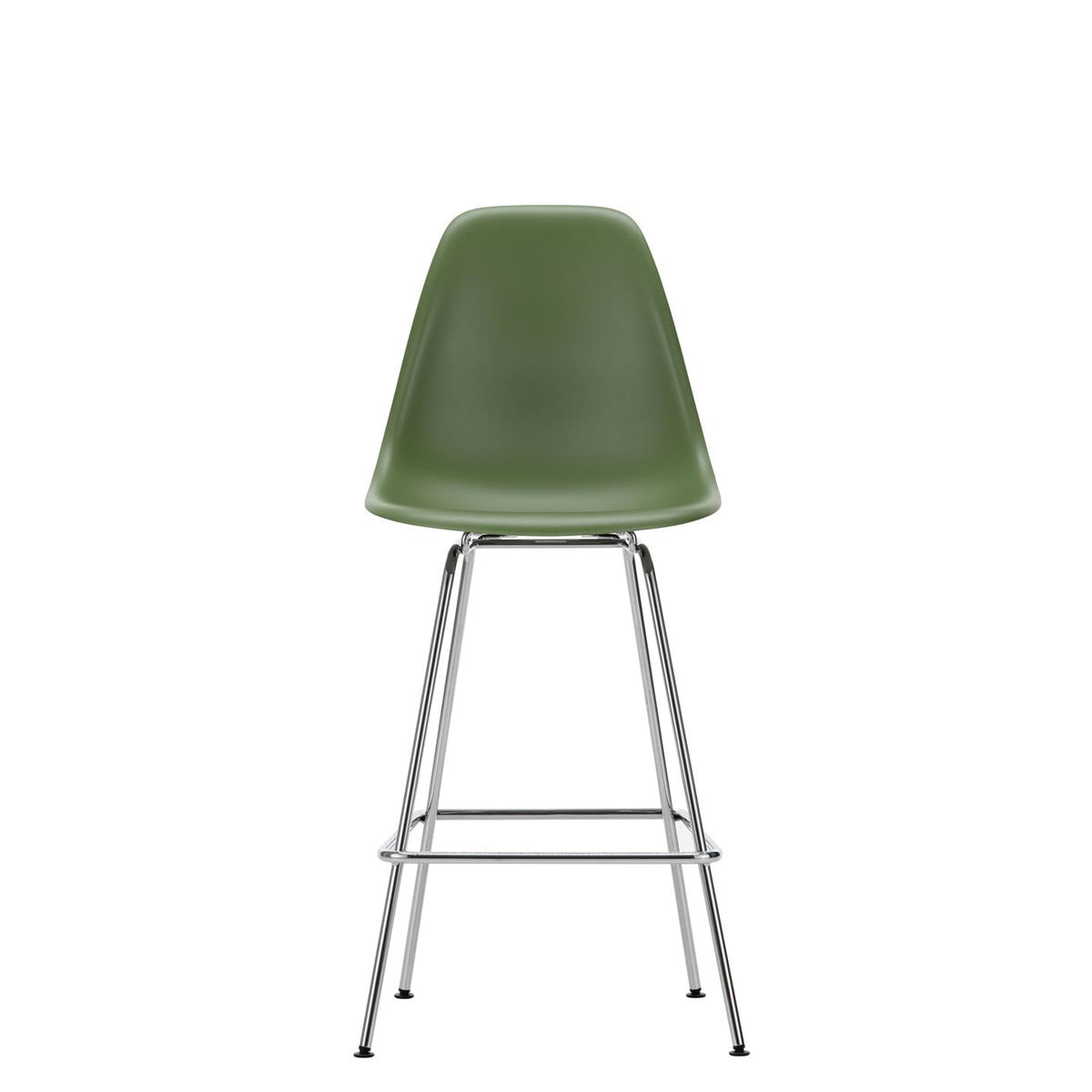 Eames Plastic Stool Medium | Polypropylene Seat Shell in Forest Green