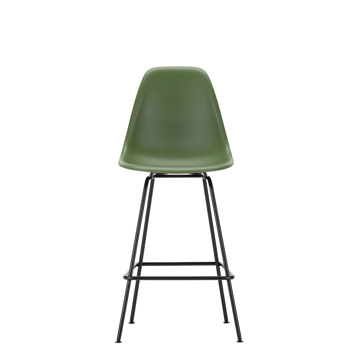 Eames Plastic Stool Medium | Polypropylene Seat Shell in Forest Green