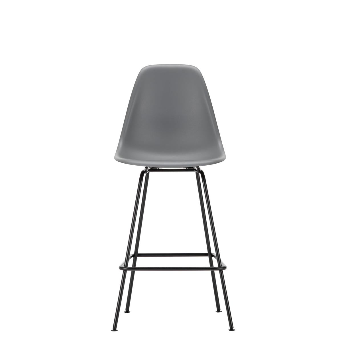 Eames Plastic Stool Medium | Polypropylene Seat Shell in Granite Grey