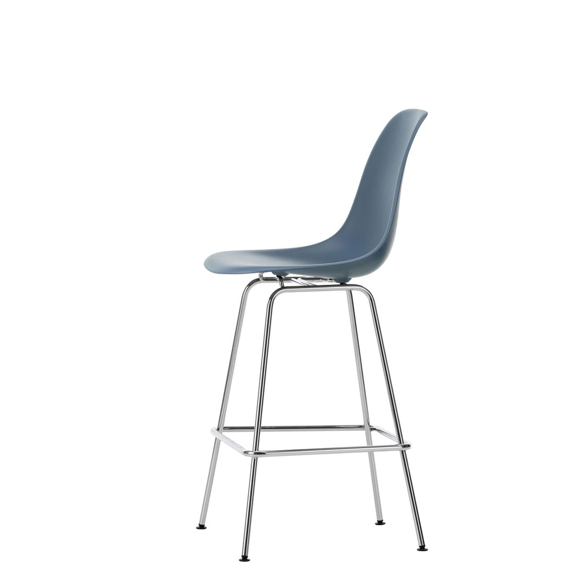 Eames Plastic Stool Medium | Polypropylene Seat Shell in Sea Blue