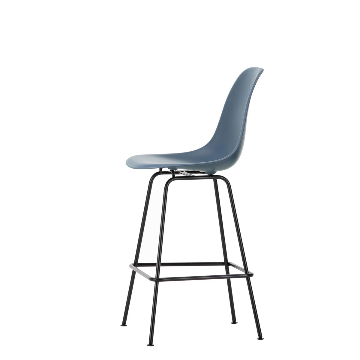 Eames Plastic Stool Medium | Polypropylene Seat Shell in Sea Blue