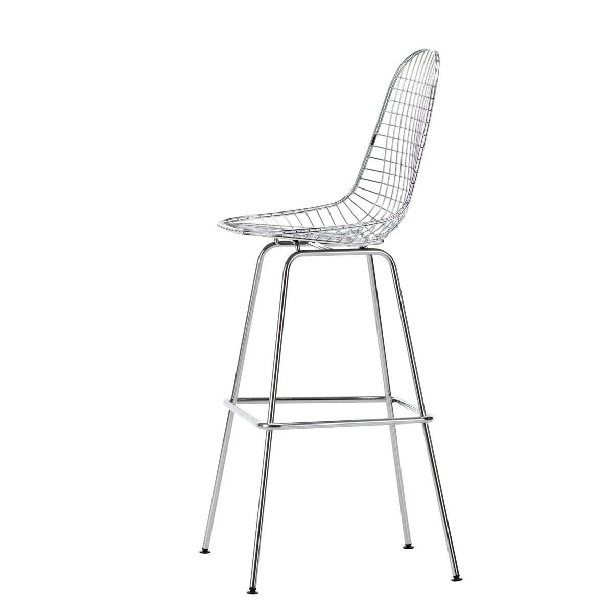 Eames Wire Stool High | Chromed Frame with Felt Glides