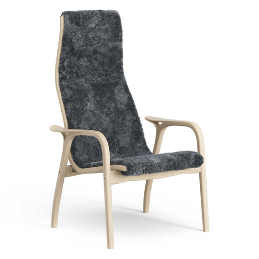 Lamino High Back Chair | Sheepskin Charcoal