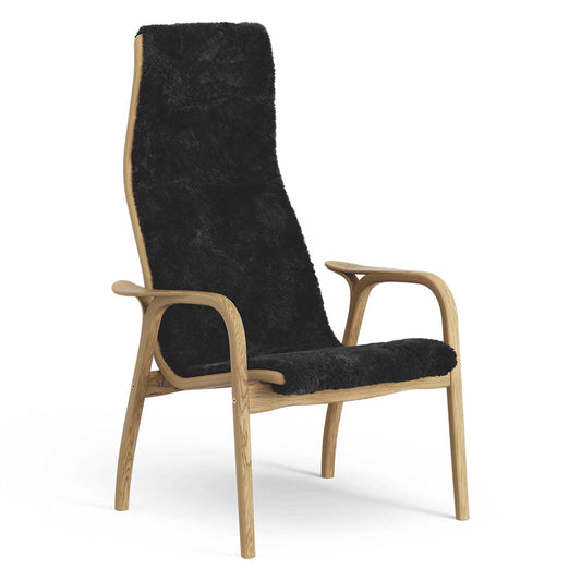 Lamino High Back Chair | Sheepskin Black