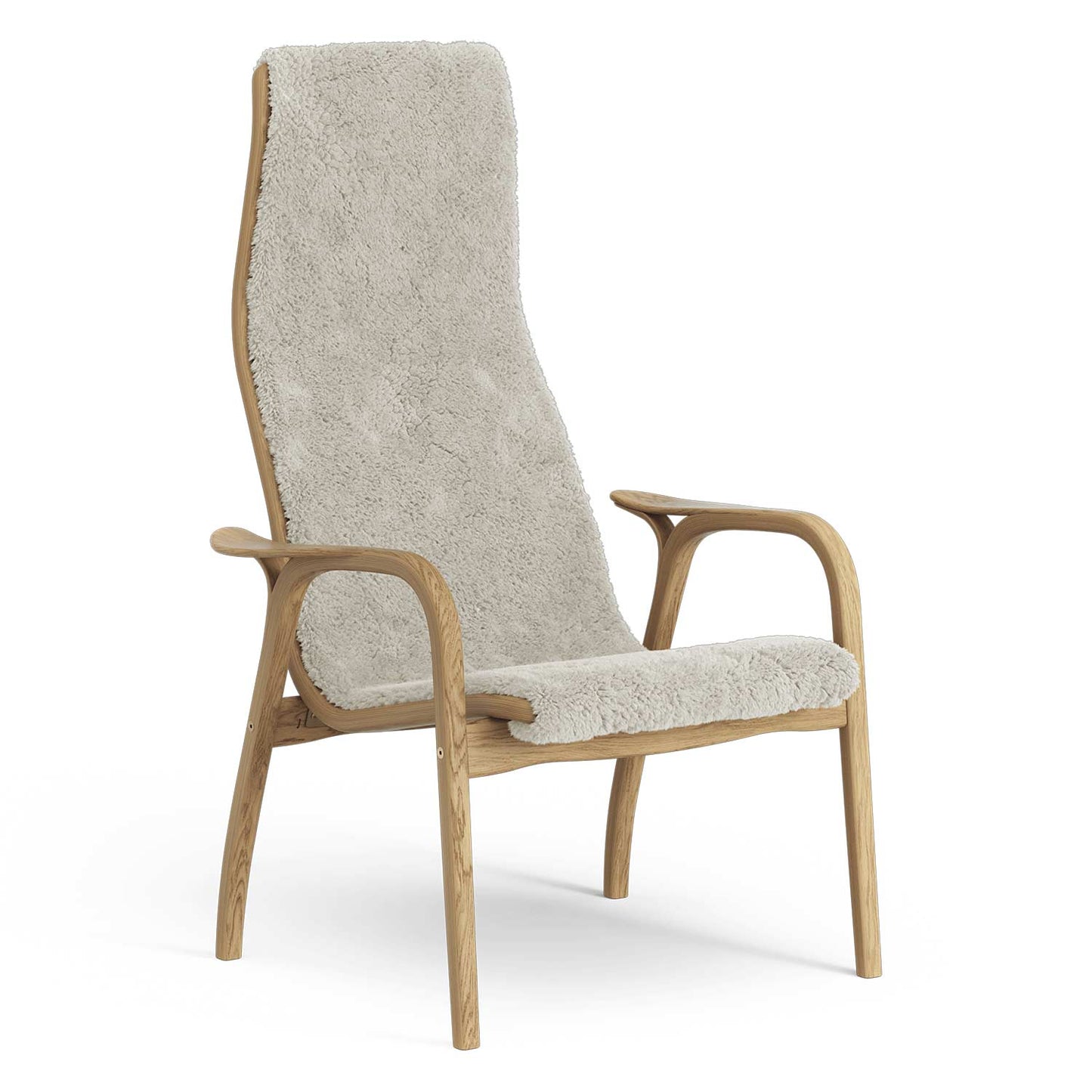 Lamino High Back Chair | Sheepskin Moonlight