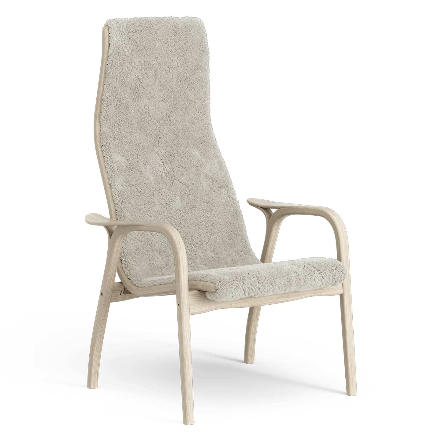 Lamino High Back Chair | Sheepskin Moonlight