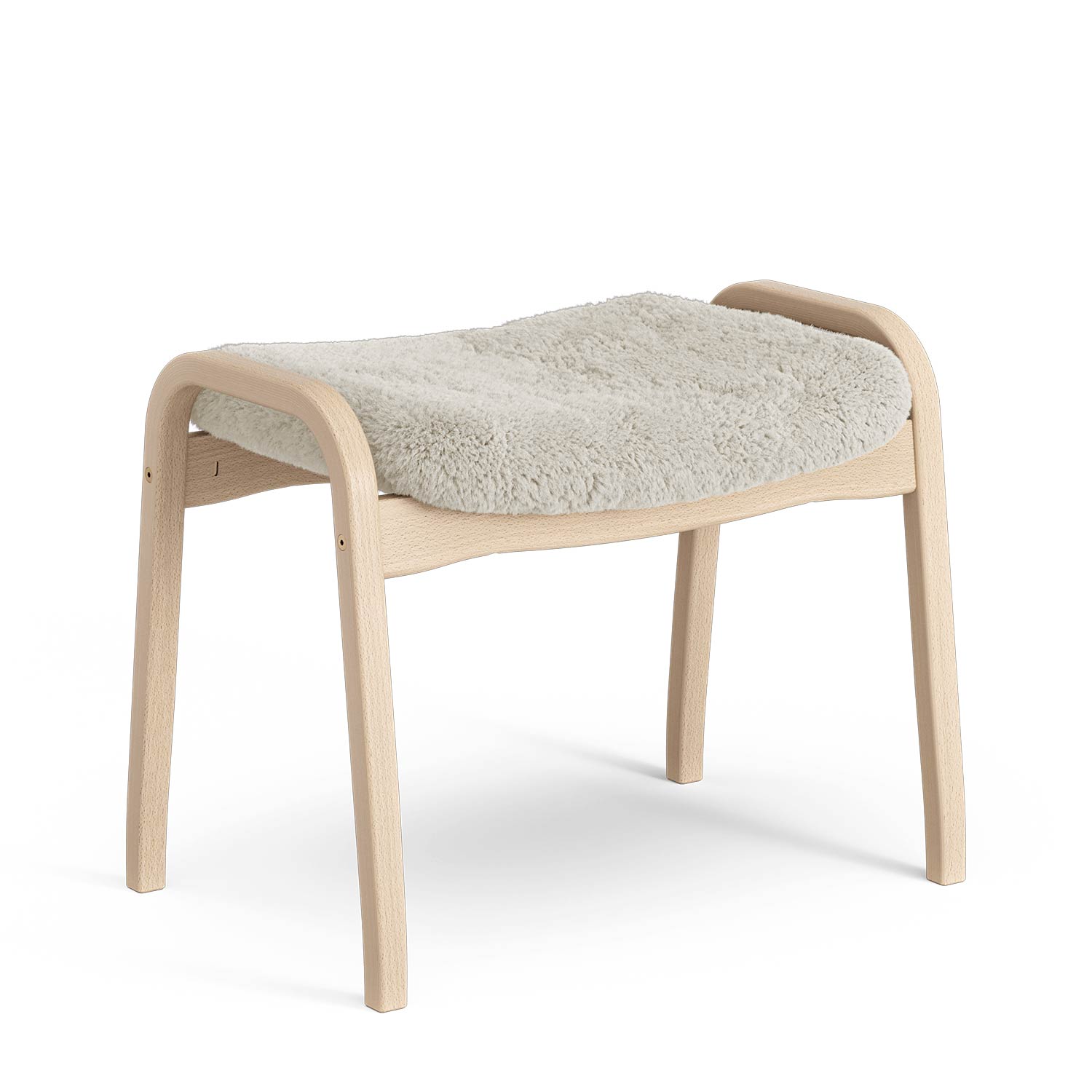 Lamino Footstool | Sheepskin Moonlight